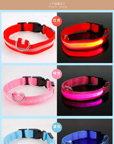 Stylish Leopard Print LED Dog Collar