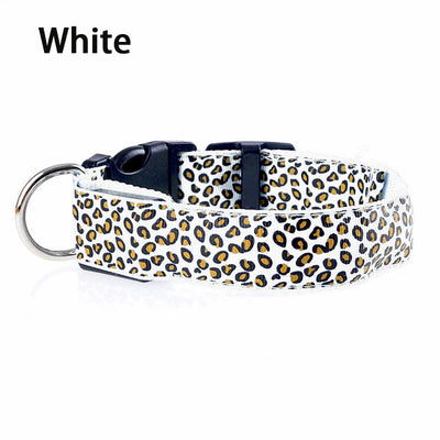 Stylish Leopard Print LED Dog Collar