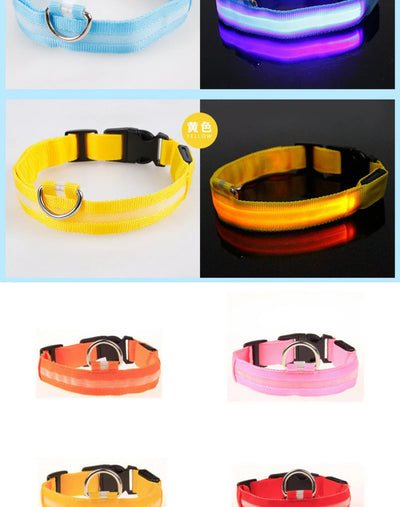 Stylish Leopard Print LED Dog Collar