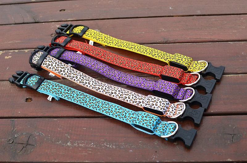 Stylish Leopard Print LED Dog Collar