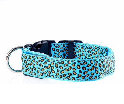 Stylish Leopard Print LED Dog Collar
