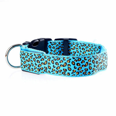 Stylish Leopard Print LED Dog Collar