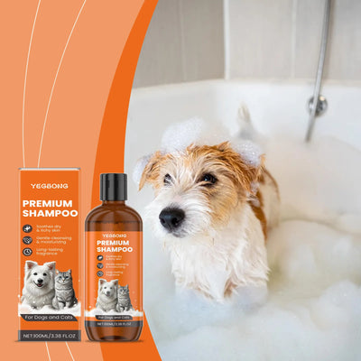 Natural Pet Shampoo for Dogs & Cats, Coconut Oil Derivative Formula, Removes Odor & Tangles, Flea & Insect Repellent,