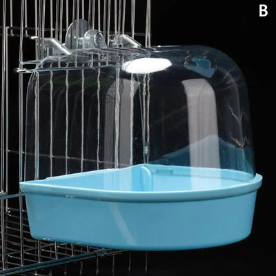 Hanging Bird Bath Box, Parakeet Shower Caged ,Parrot Bath Box Bird For Pet Brids For Canary, Budgerigar, Cockatiel,Parrots P5C2