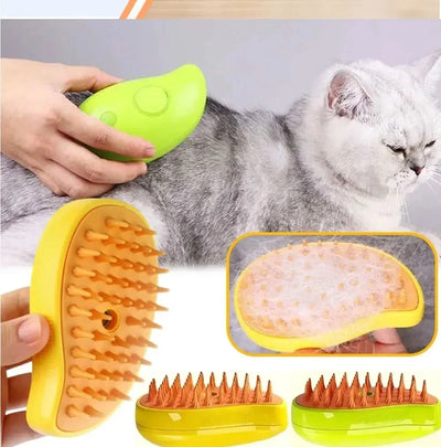 Pet Steam Brush for Cats & Dogs - No Rinse Needed