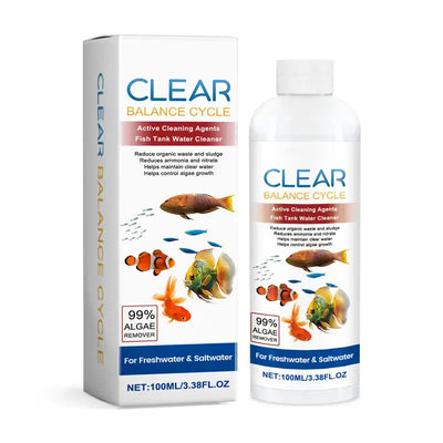 Fish Tank Water Powerful Cleaner 100ml Fish Tank Water Clarifying Agent For Cleaning Stains/Sludge /Controlling Algae Growth