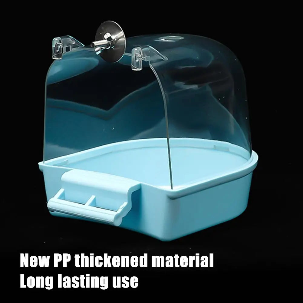 Hanging Bird Bath Box, Parakeet Shower Caged ,Parrot Bath Box Bird For Pet Brids For Canary, Budgerigar, Cockatiel,Parrots P5C2