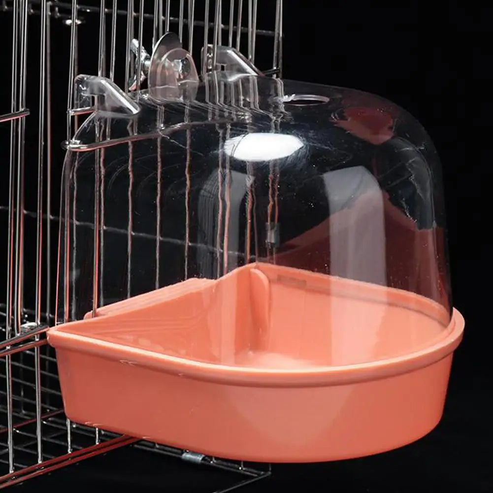 Hanging Bird Bath Box, Parakeet Shower Caged ,Parrot Bath Box Bird For Pet Brids For Canary, Budgerigar, Cockatiel,Parrots P5C2