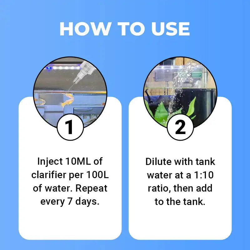 Fish Tank Water Powerful Cleaner 100ml Fish Tank Water Clarifying Agent For Cleaning Stains/Sludge /Controlling Algae Growth