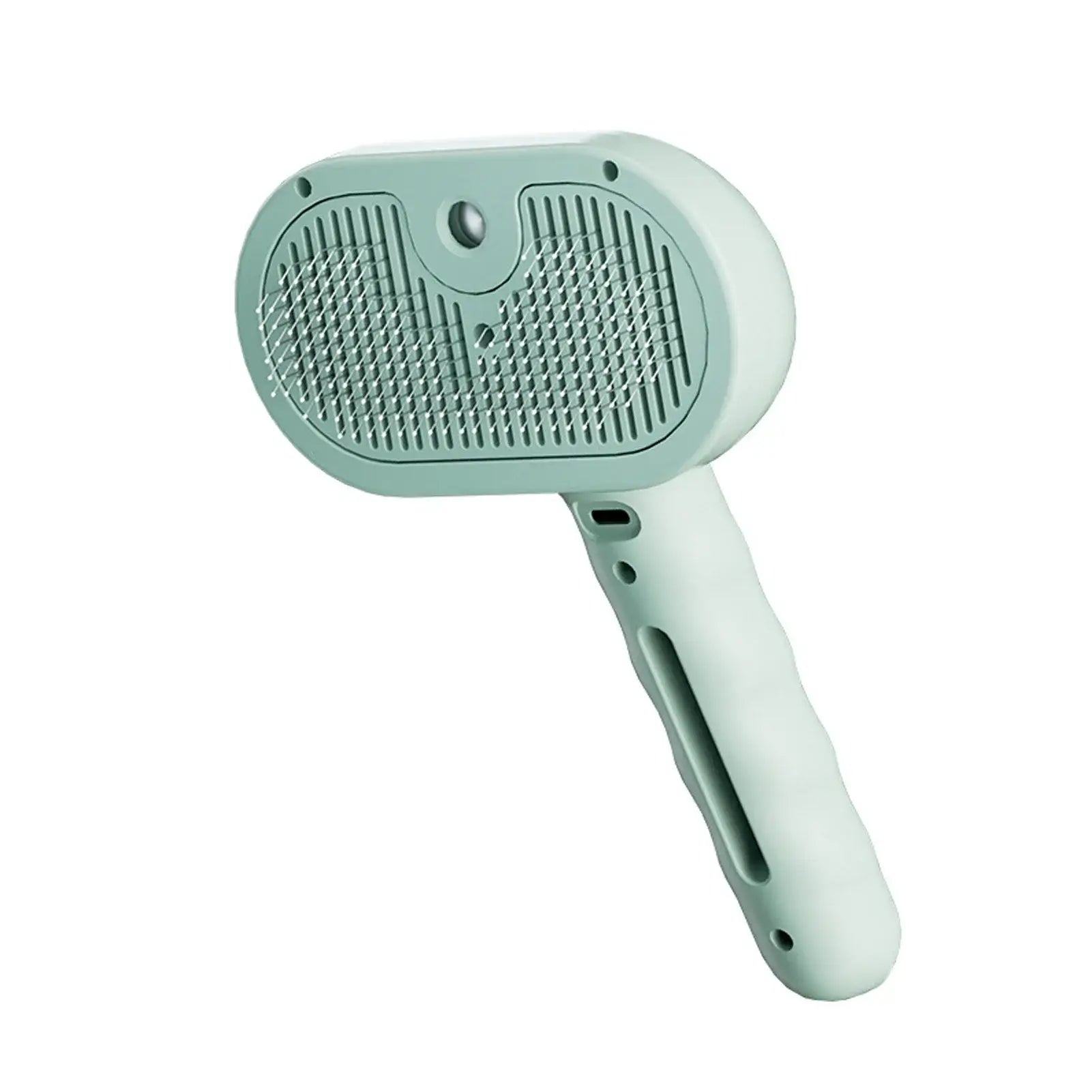 Steam dog brush for shedding, a grooming tool designed for effective pet fur removal.