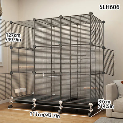 Bird Cage Large Parrot Cage Black Phoenix Myna Special Luxury House Large Thrush Tiger Skin Pearl Bird with Toilet Bird Bowl Wrought Iron Cage