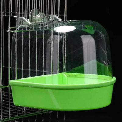 Hanging Bird Bath Box, Parakeet Shower Caged ,Parrot Bath Box Bird For Pet Brids For Canary, Budgerigar, Cockatiel,Parrots P5C2