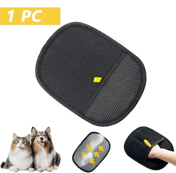Pet Hair Remover Gloves – Reusable grooming tool for cats, dogs, and other shedding pets.