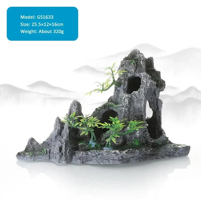 Aquarium Landscape Rockery Decoration Various Fish Tank Decorations Landscaping Decor Resin Ornaments Aquariums Accessories