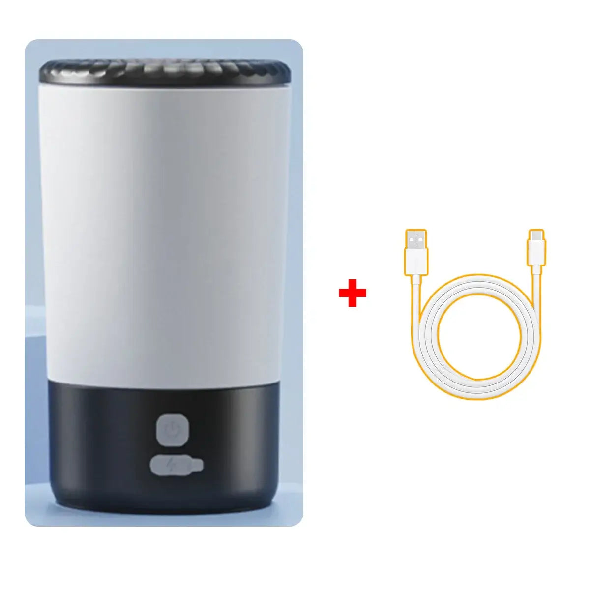 Electric pet paw cleaner with USB charging cable, designed for easy pet care and cleaning.