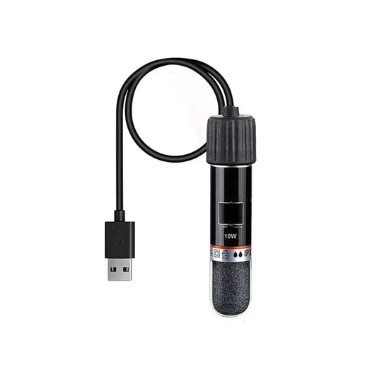 10W USB Mini Aquarium Heater - Auto-Thermostat for Small Tanks with USB connection for easy use.