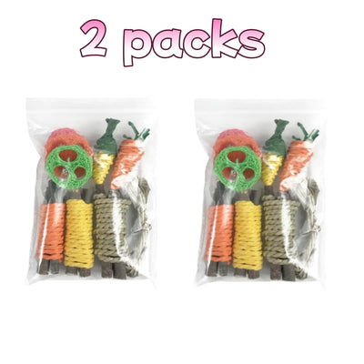 Pet Rabbit Guinea Pig Dragon Cat Fun Toy Hamster Rabbit Rabbit Tooth Grinding Set Pet Tooth Grinding Snacks