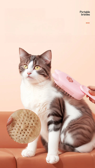 Pet Steam Brush for Cats & Dogs - No Rinse Needed