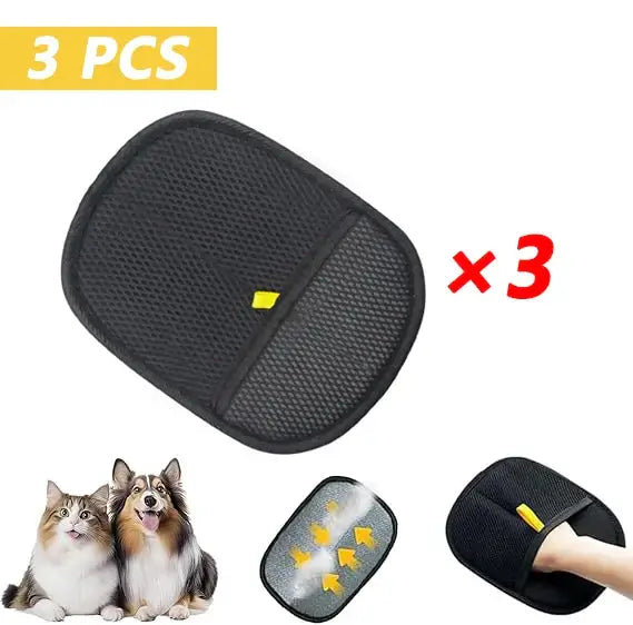 Pet Hair Remover Gloves – Reusable grooming tool for removing pet hair from various surfaces.