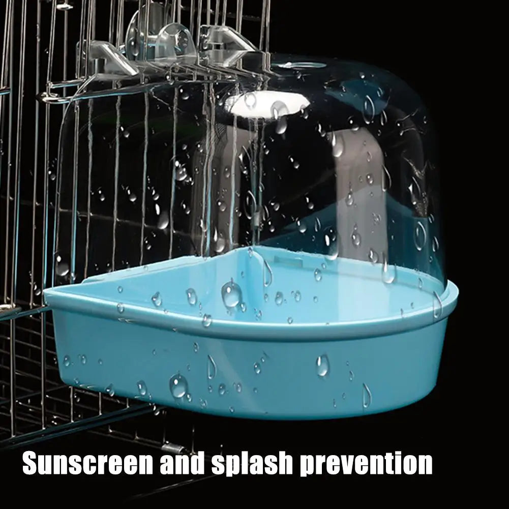 Hanging Bird Bath Box, Parakeet Shower Caged ,Parrot Bath Box Bird For Pet Brids For Canary, Budgerigar, Cockatiel,Parrots P5C2