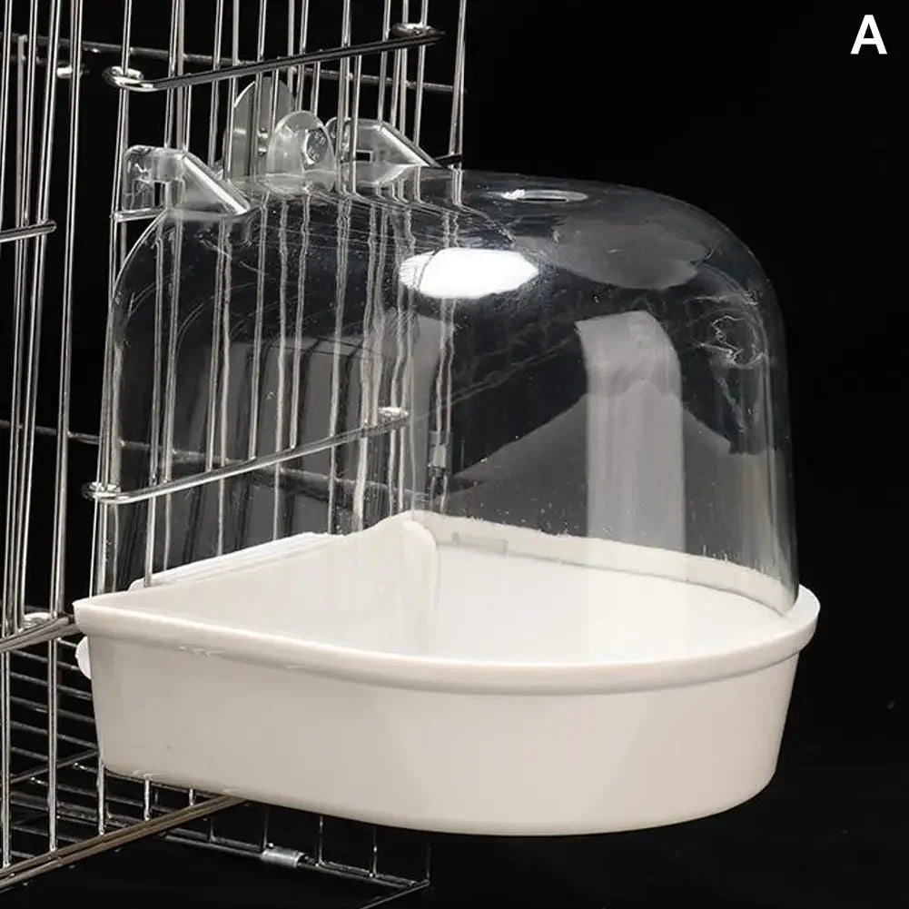 Hanging Bird Bath Box, Parakeet Shower Caged ,Parrot Bath Box Bird For Pet Brids For Canary, Budgerigar, Cockatiel,Parrots P5C2