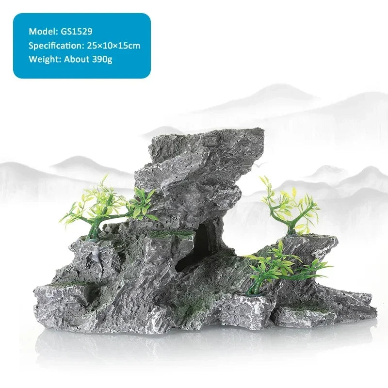 Aquarium Landscape Rockery Decoration Various Fish Tank Decorations Landscaping Decor Resin Ornaments Aquariums Accessories