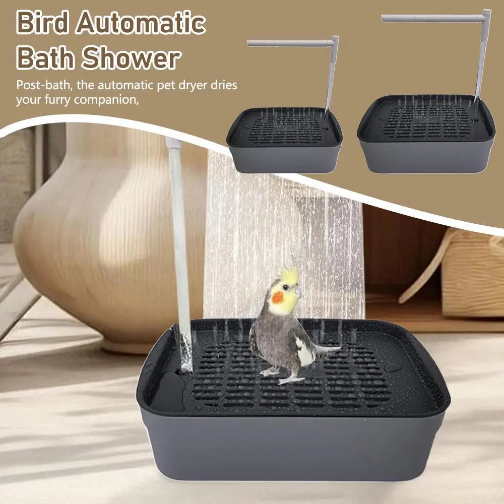 Parrot Bird Bath Tub Automatic Pet Circulating Water Bathtub USB Electric Large Bird Bathtub Shower Fountain Pet Supplies