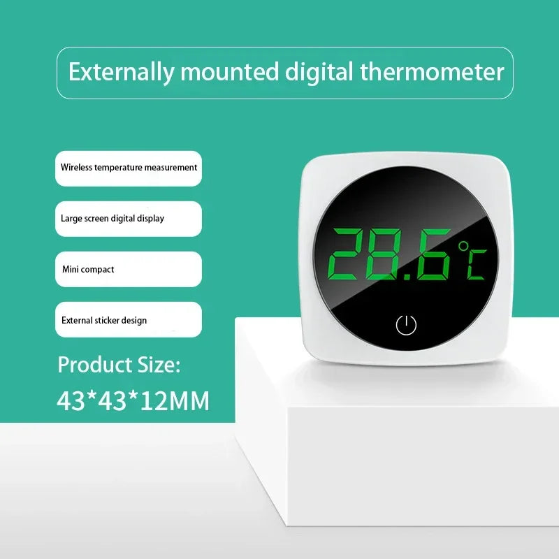 Aquarium Self-Adhesive Thermometer LCD Digital Fish Tank Mini Thermometers Large Screen Monitor Terrarium Temperature Meter0-60℃