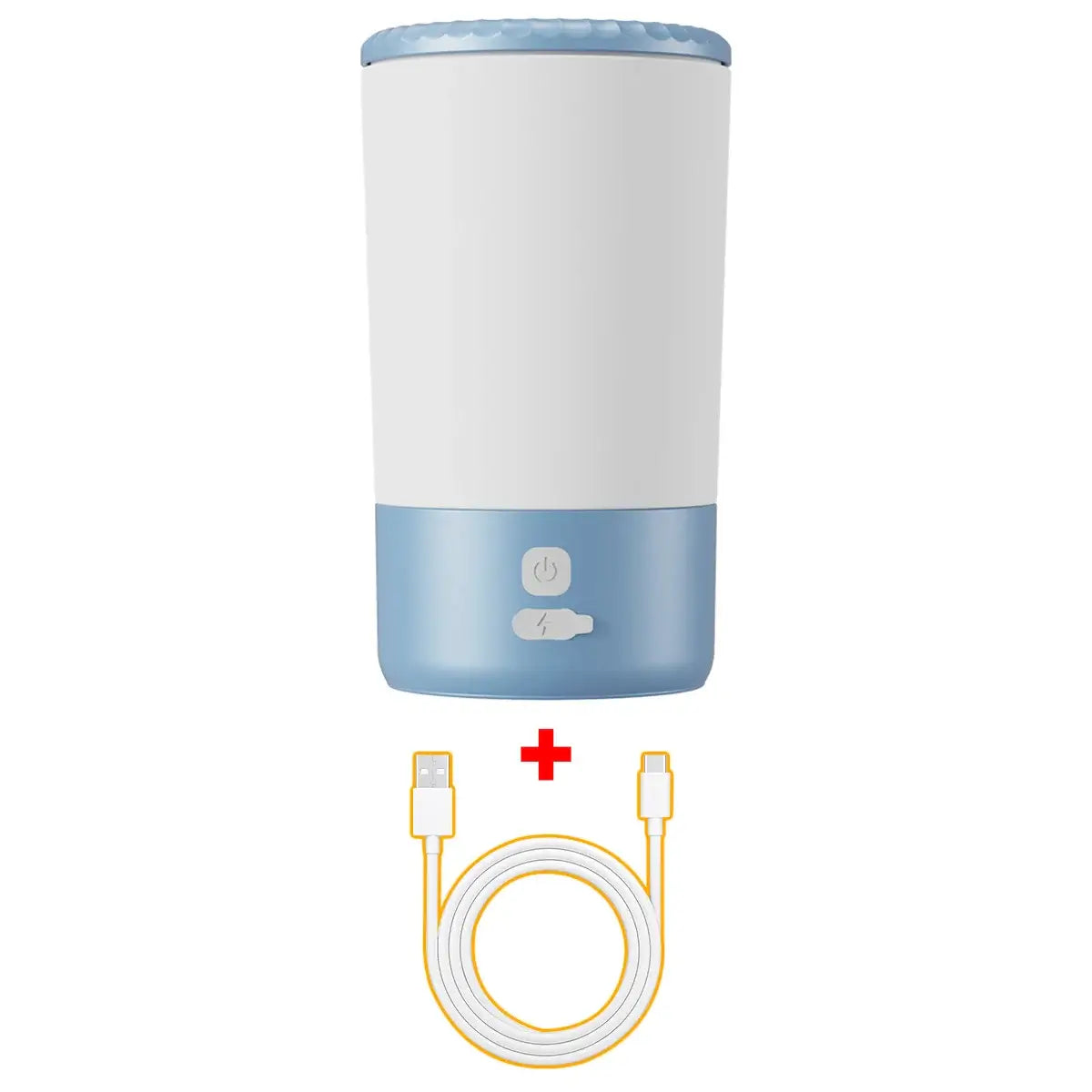 Electric pet paw cleaner with USB charging cable for easy use and convenience.